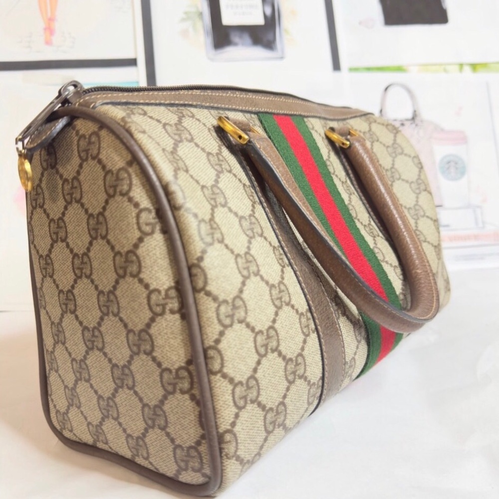 Gucci Supreme Sherry Line Mamogram Boston Bag - Picture 9 of 15